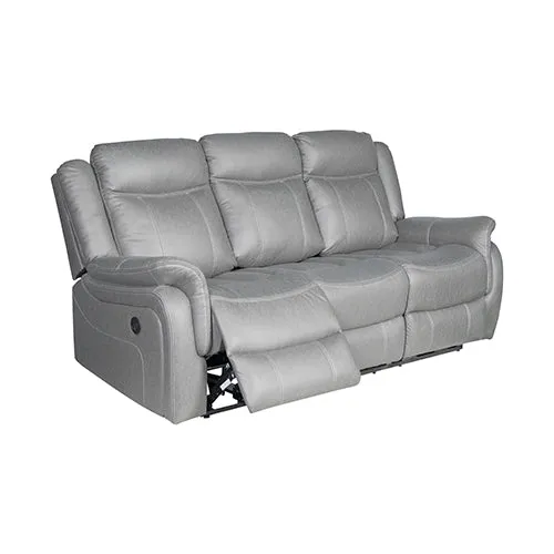 3-2 Seater Recliner Sofa | Finest Grey Fabric | Sturdy Construction | Metal Mechanism