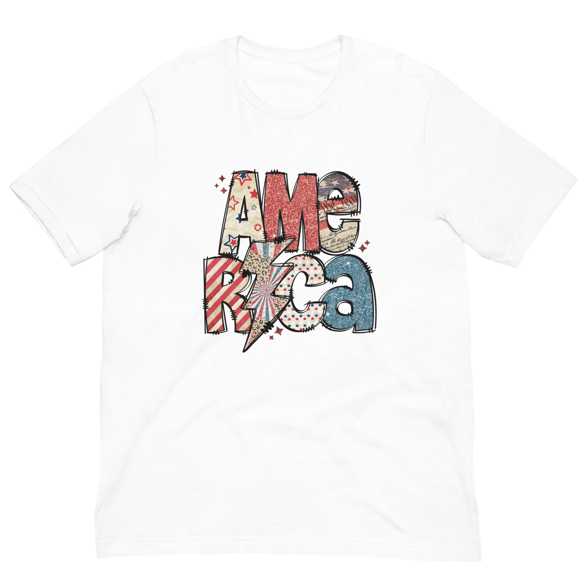 America Patriotic Recycled Eco-Friendly Graphic T-Shirt