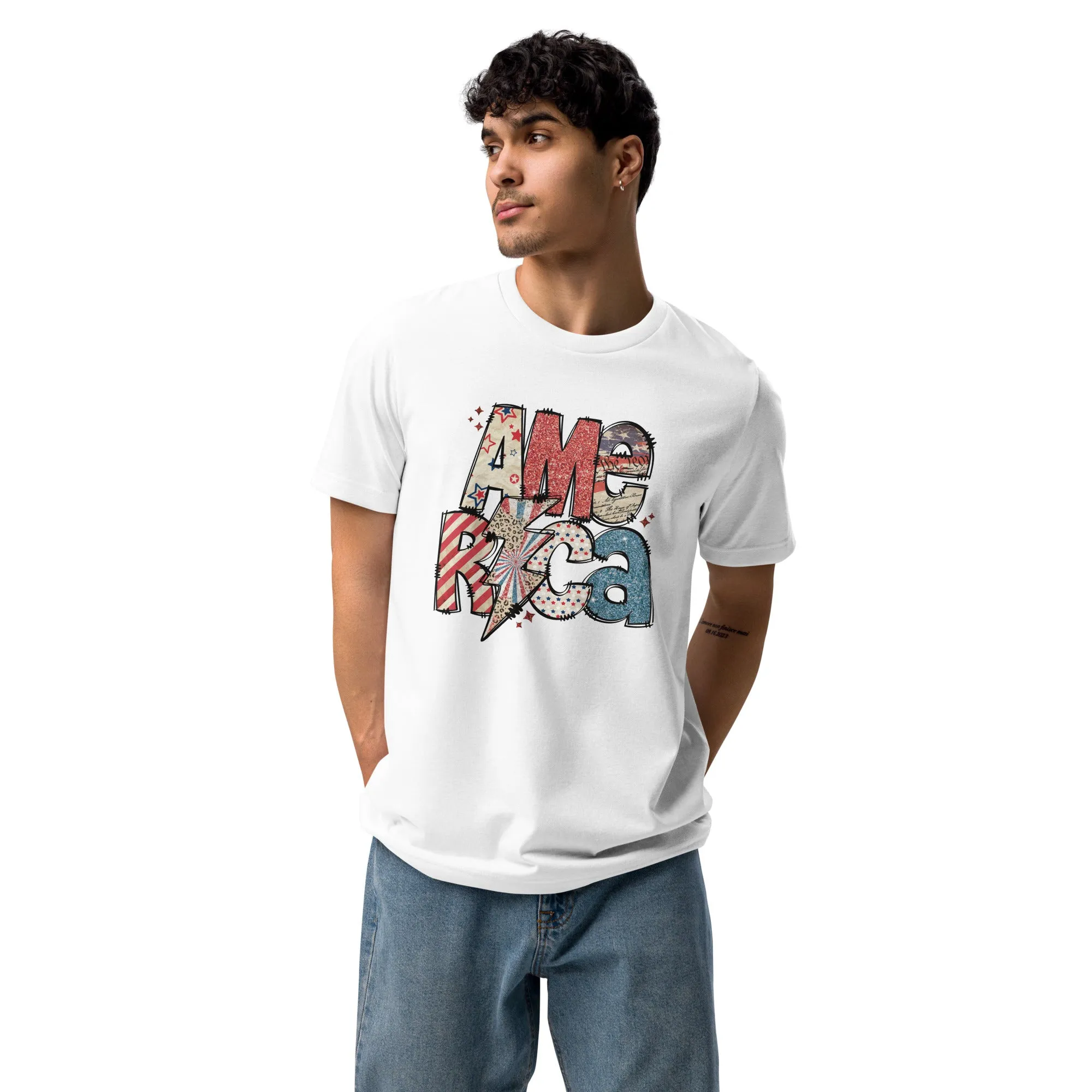 America Patriotic Recycled Eco-Friendly Graphic T-Shirt