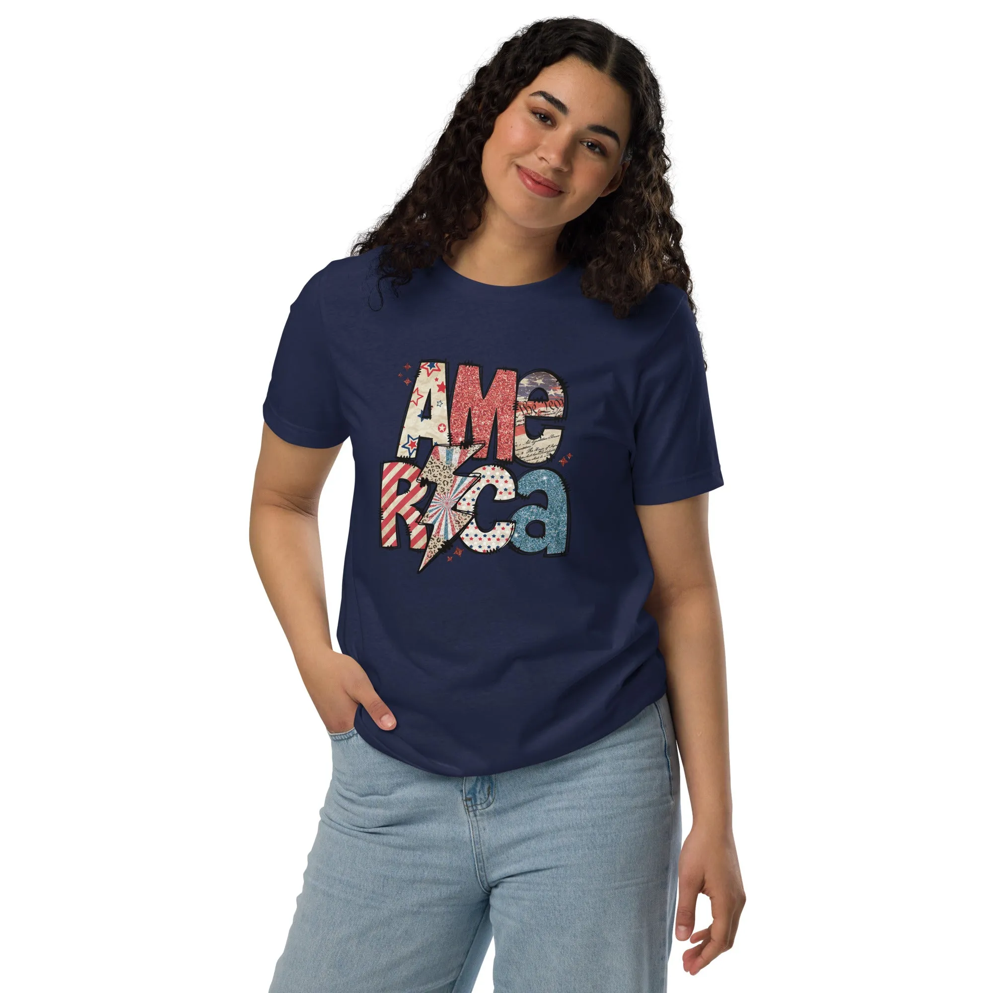 America Patriotic Recycled Eco-Friendly Graphic T-Shirt