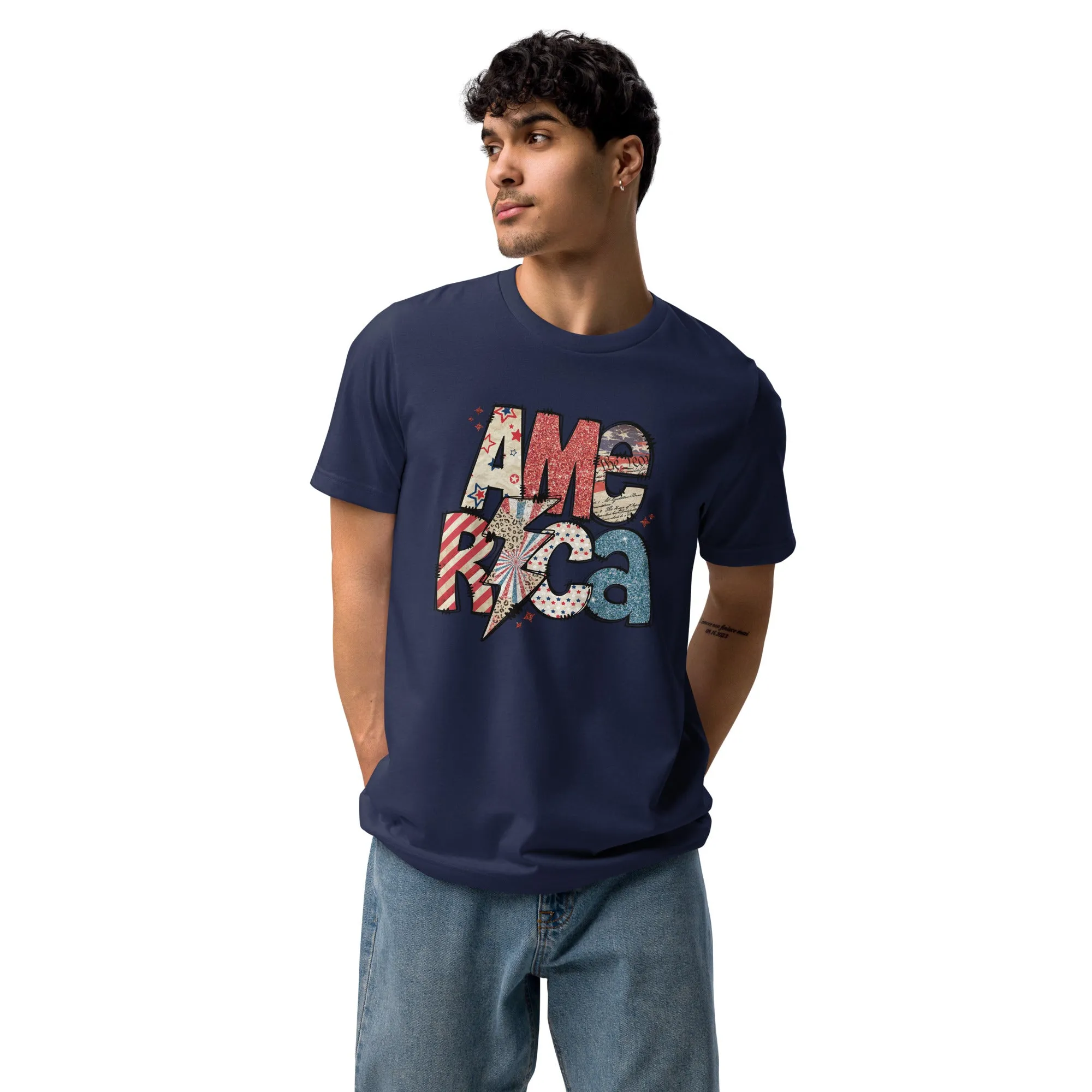 America Patriotic Recycled Eco-Friendly Graphic T-Shirt
