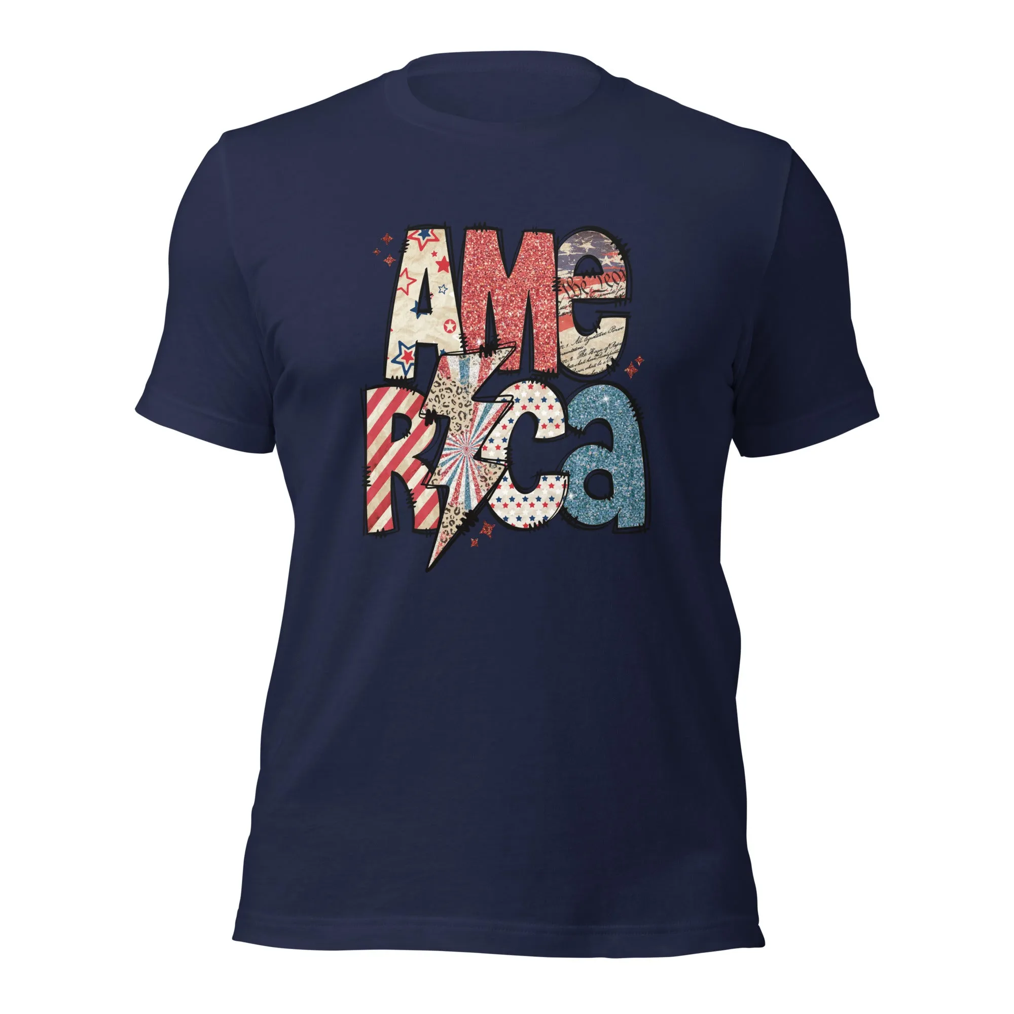 America Patriotic Recycled Eco-Friendly Graphic T-Shirt