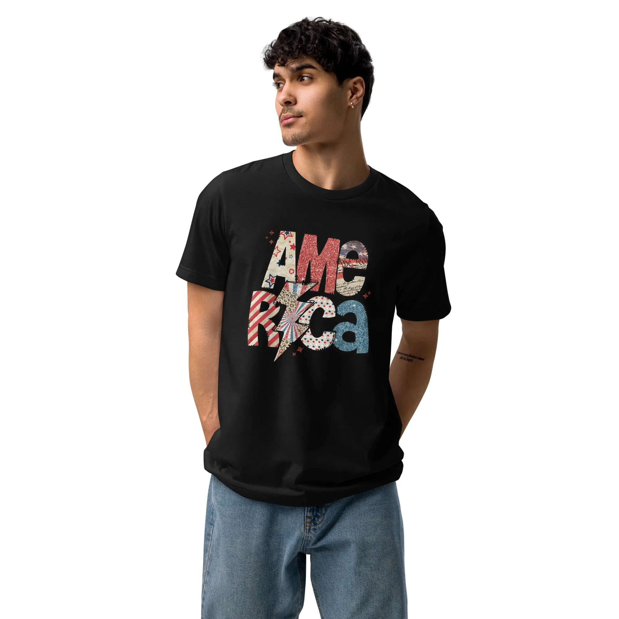 America Patriotic Recycled Eco-Friendly Graphic T-Shirt
