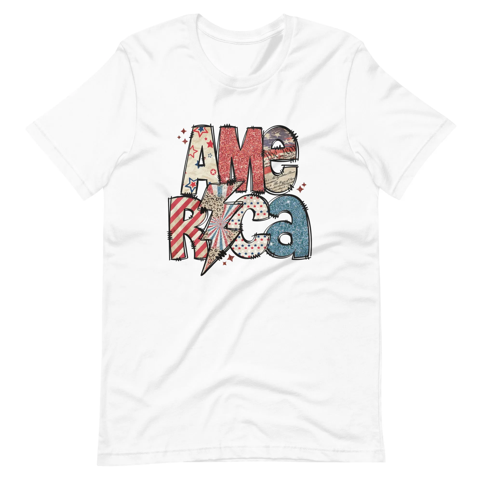 America Patriotic Recycled Eco-Friendly Graphic T-Shirt