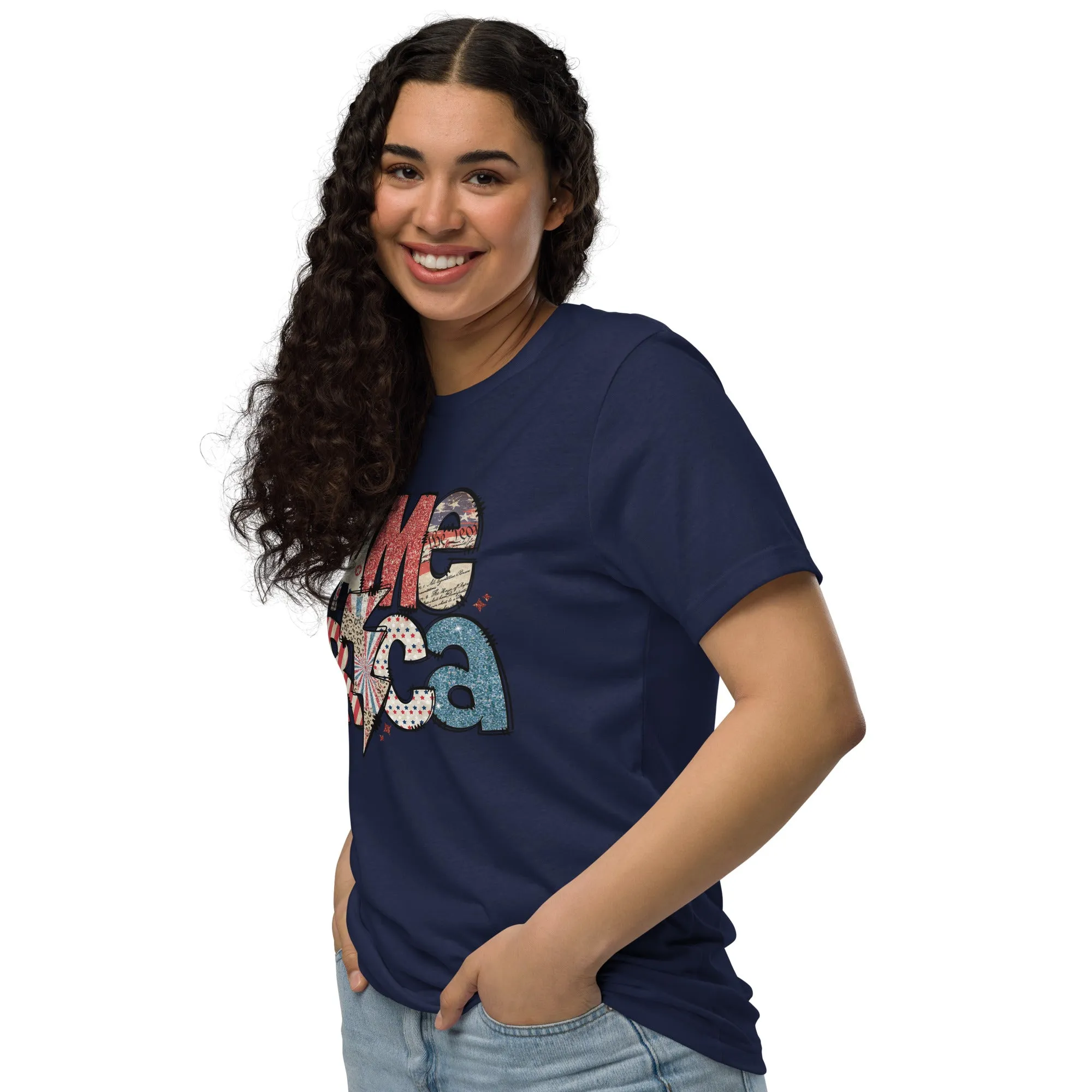 America Patriotic Recycled Eco-Friendly Graphic T-Shirt