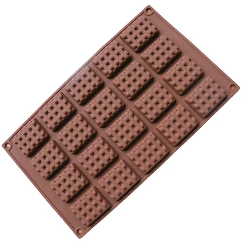 Cute Grid Shaped Eco-Friendly Silicone Chocolate Molds Set