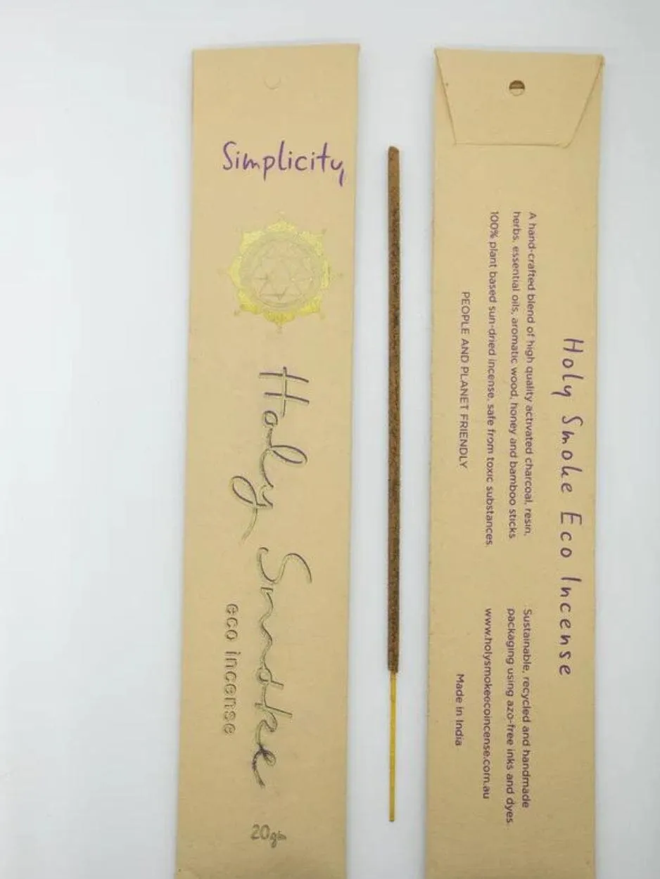 Holy Smoke Incense - Simplicity - Eco-friendly / Low tox