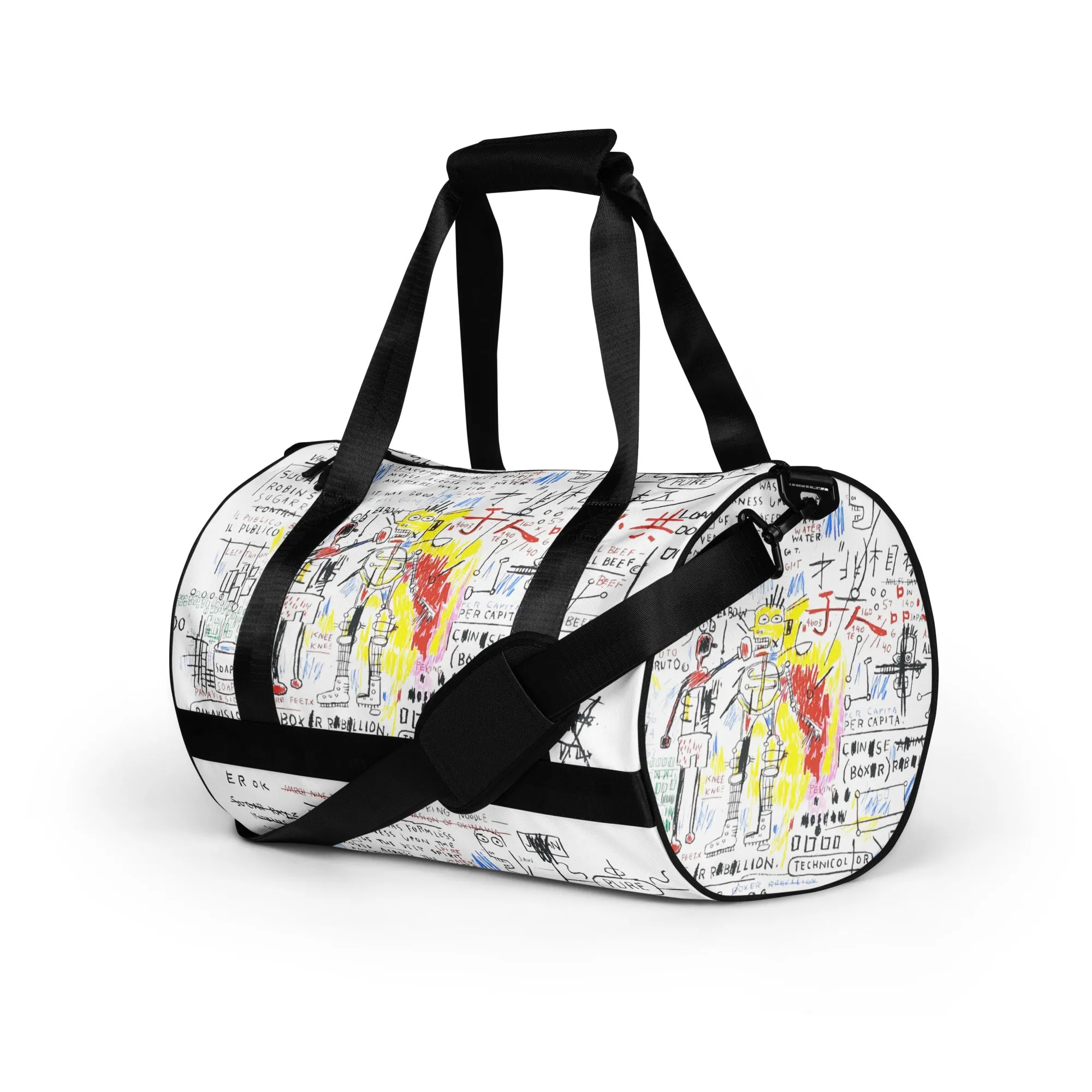Jean-Michel Basquiat "Boxer Rebellion" Artwork Gym Bag