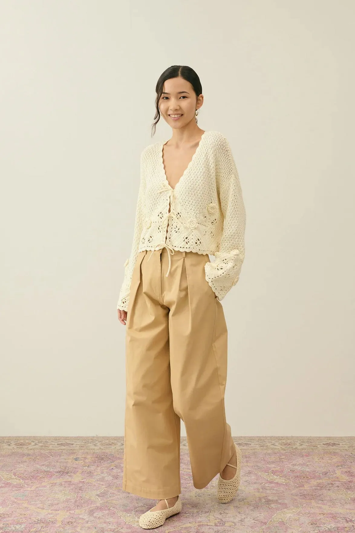 Louise Misha Molly Cream Cardigan