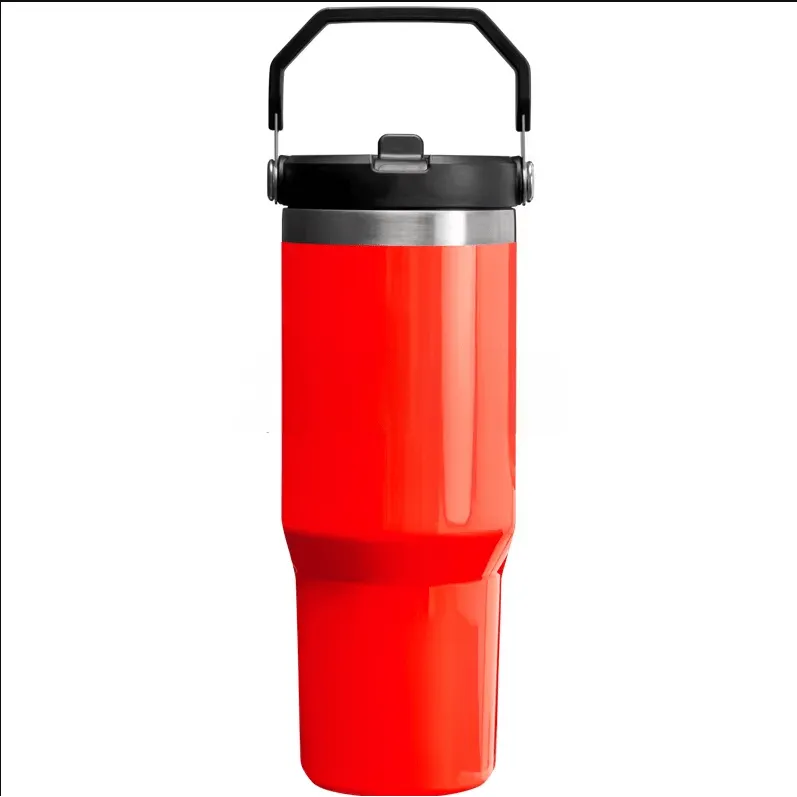 Neon Tumbler with Flip up Straw  30 oz Pink, Red, Yellow, Green