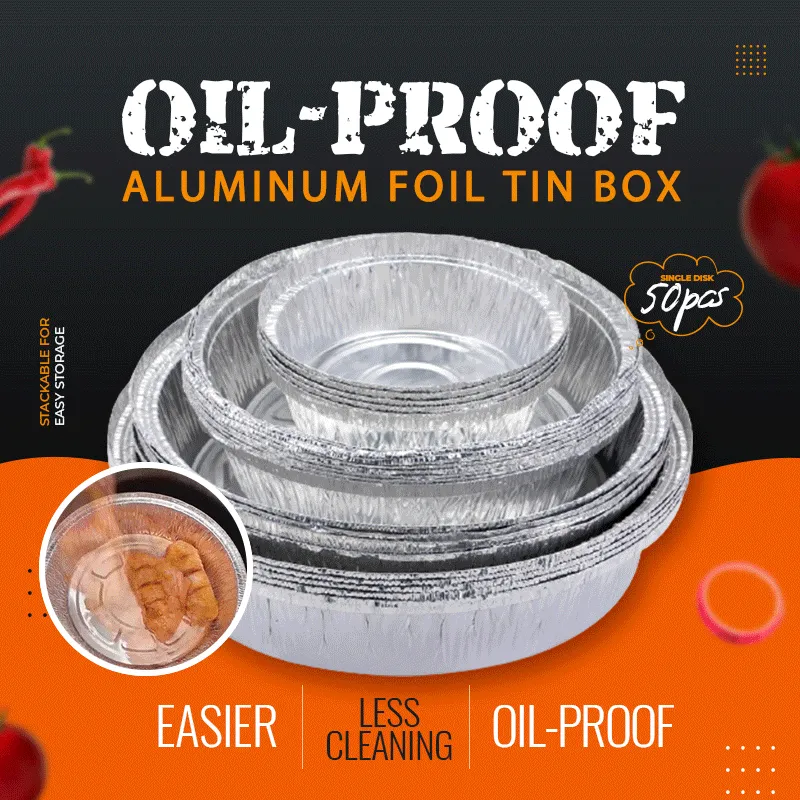 Oil-Proof Aluminum Foil Tin Box50% OFF
