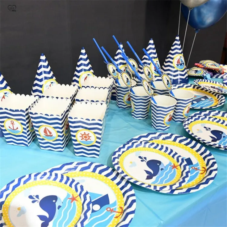 Premium Party Tableware | Nautical | 6 Guests
