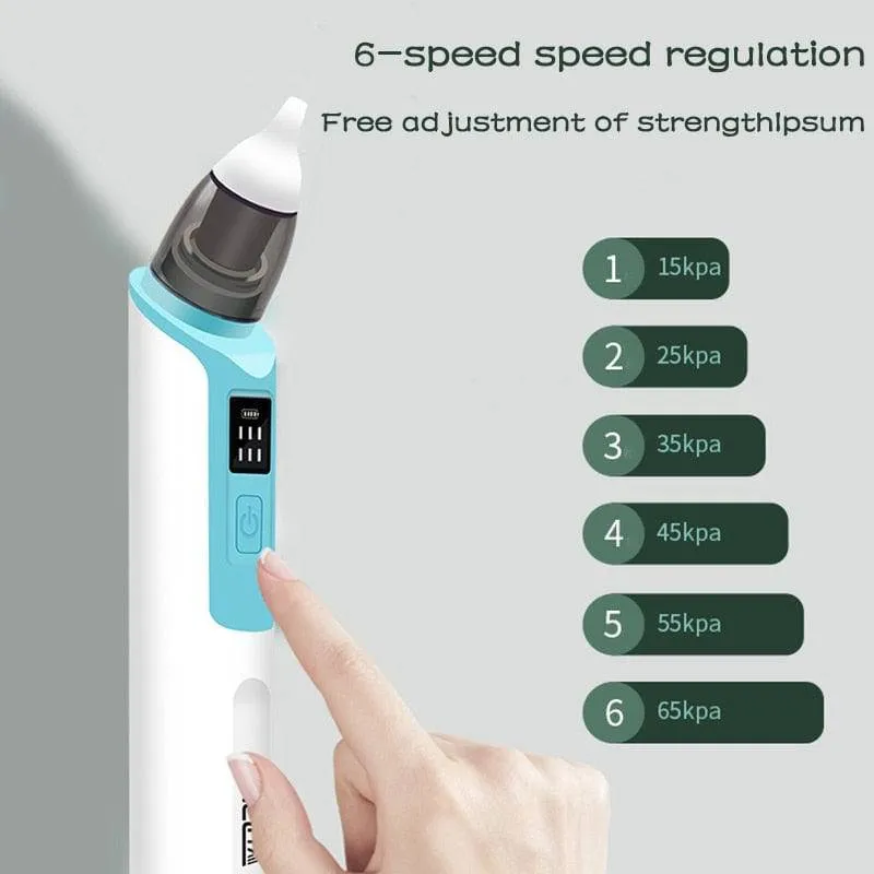 Rechargeable Baby Nose Cleaner Silicone Adjustable Suction Electric Child Nasal Aspirator Health Safety Convenient Low Noise