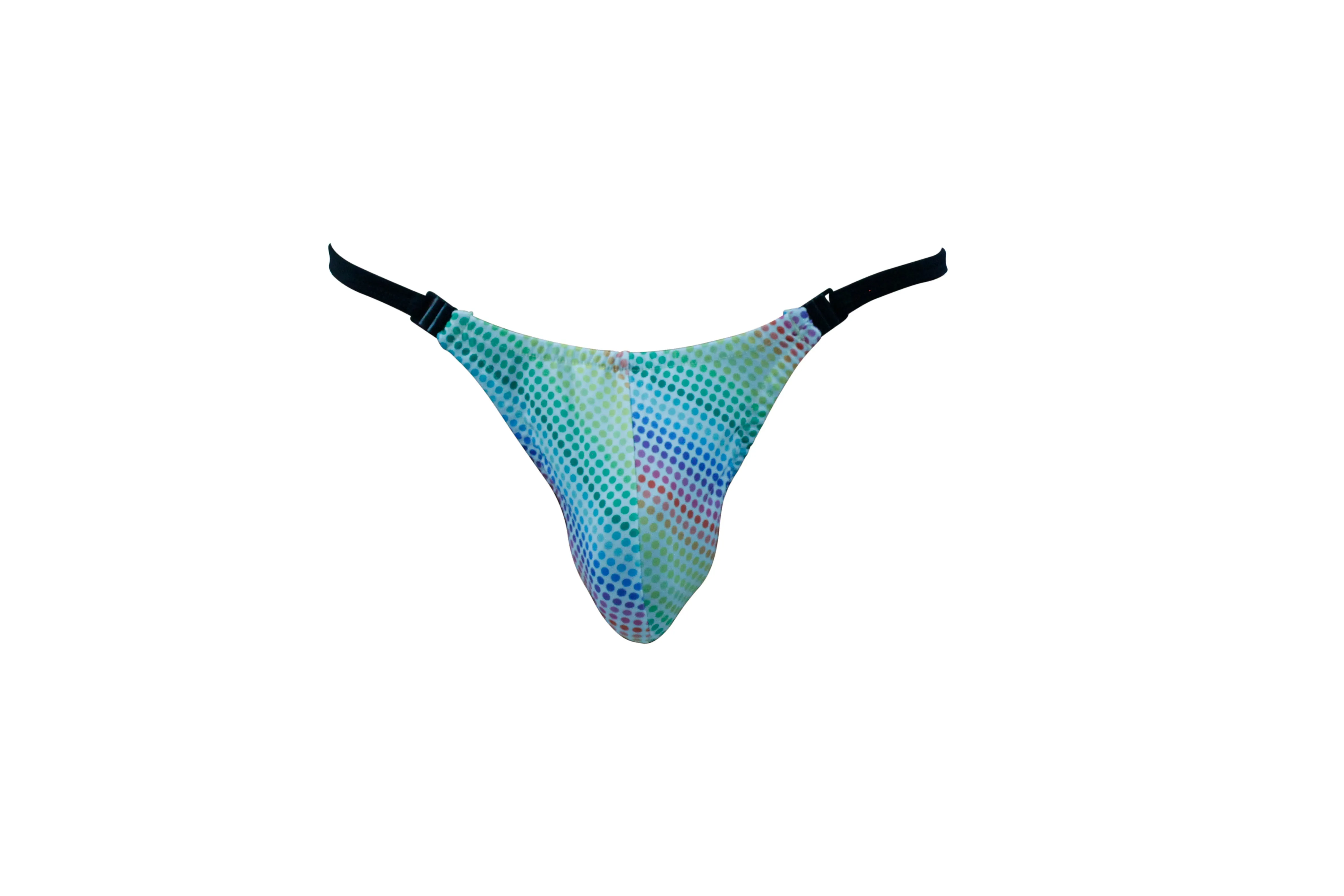Stylish Candy Dots Men's Thong Featuring Convenient Clip